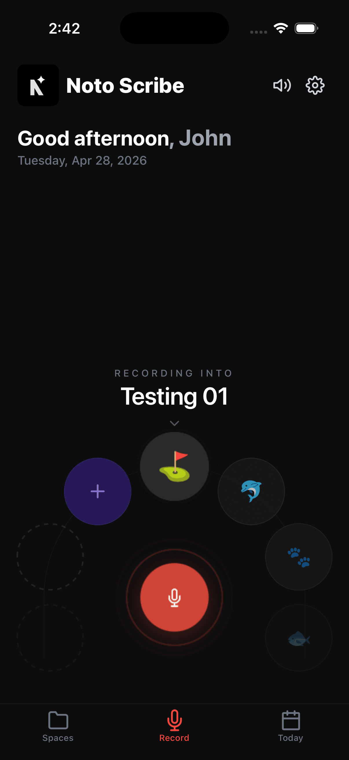 Tap to Record