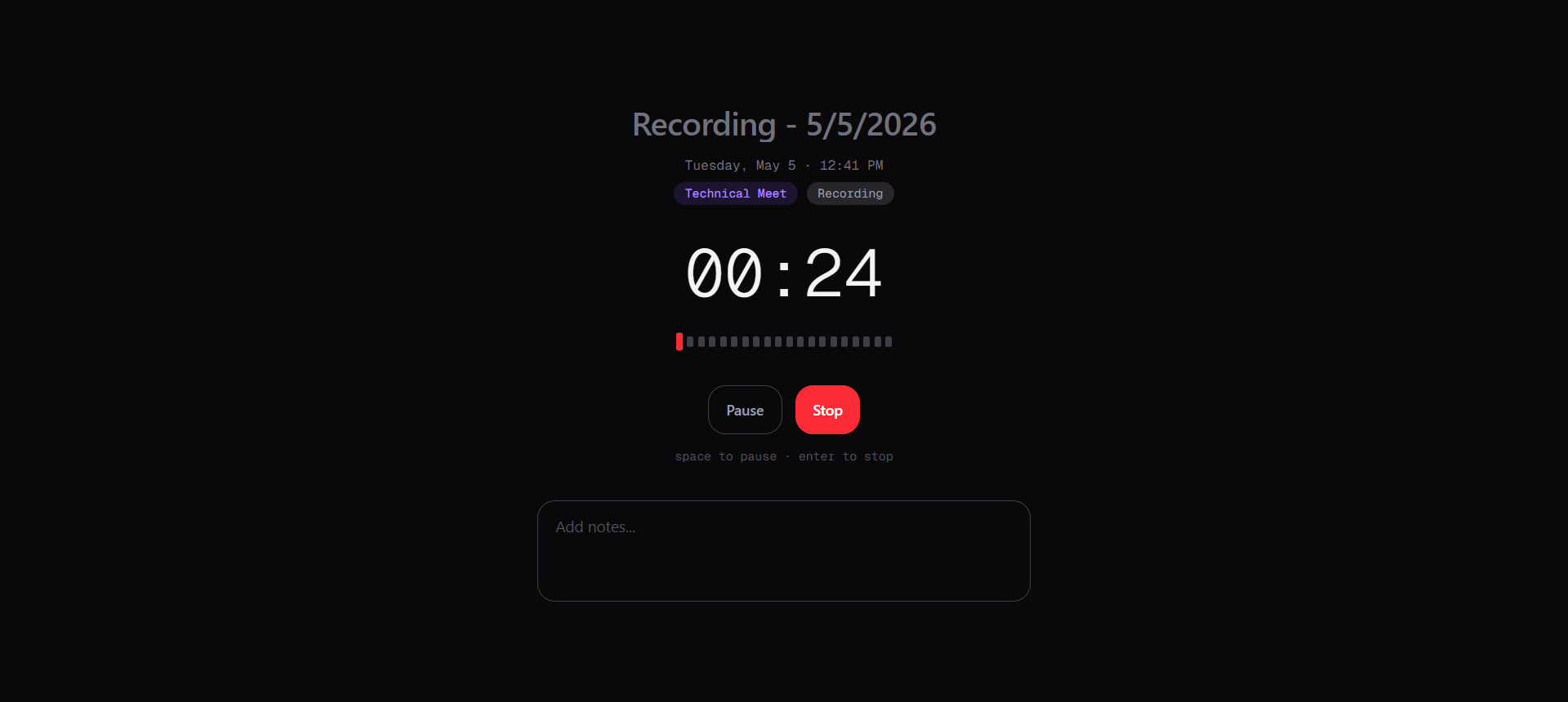 Press record. Forget the rest.